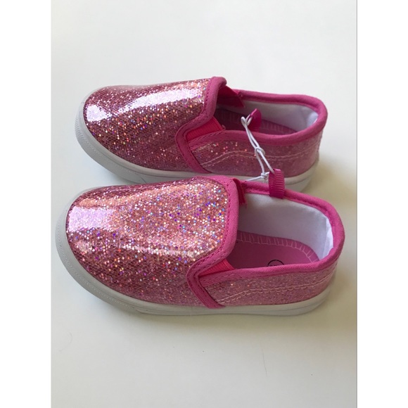 Swiggles Toddler Girls Pink Sparkly Slip on Sneakers Size 6 - Picture 3 of 6